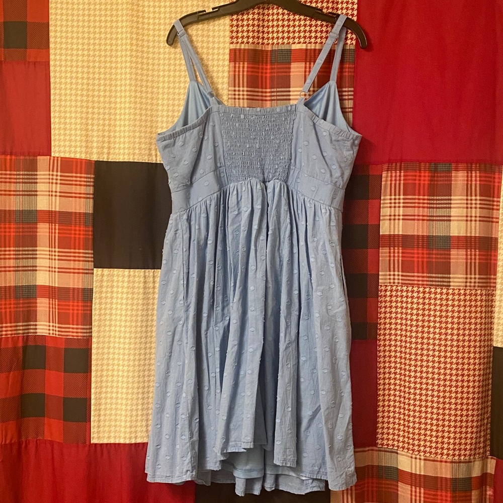 Torrid Light Blue Smocked Top - Picture 6 of 6